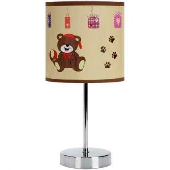 Lampe Nuka E14 marron pour chambre d'enfant