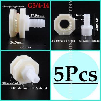 Accesorio de Flujo Acuario 3/4 → 10‑25 mm – Set 5 Unidades