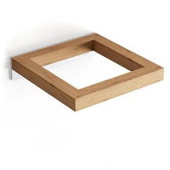 Supporto Porta Scopino a Parete in Bamboo 124 mm x 127 mm