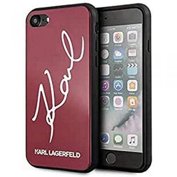 Karl Lagerfeld iPhone 8/7/SE (2020/2022) Glitzer Case, Rot
