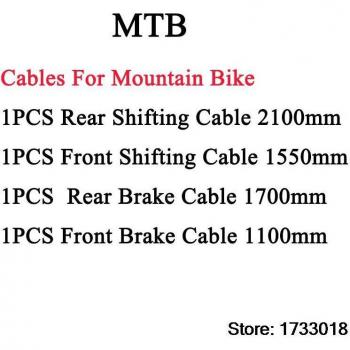 4pcs MTB Road Bike Shifting Brake Cable Set 1100mm 1550mm 1700mm 2100mm