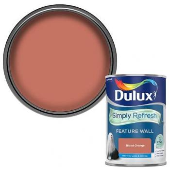 Dulux Simply Refresh One Coat Matt Emulsion Paint Blood Orange 1.25L