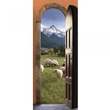 Trompe‑l'œil Portail « Pres de la Vallée » – Adhésif Polyvinyle 83 × 204 cm