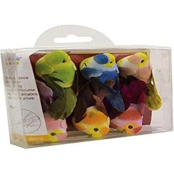 Miniatures oiseaux décoratifs avec pince