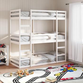 VidaXL Triple Bunk Bed Pine 90x200 cm