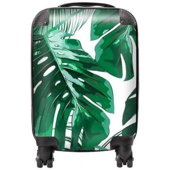Mini Cabin Tropical Jungle Leaf Green Suitcase by WRT Ltd
