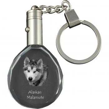 Porte-clés Alaskan Malamute dans boîte cadeau