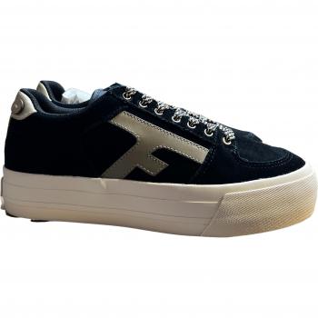 Eco-Friendly Women’s Sneakers with Suede and Recycled Cotton by Faguo in Walnut