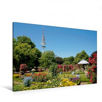 CALVENDO Premium Textil-Leinwand 120 x 80 cm Quer-Format Planten un Blomen, Hamburg, Leinwanddruck von Siegfried Kuttig