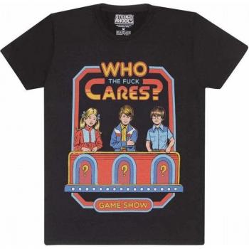 T-shirt Noir Qui S'en Soucie Unisexe Steven Rhodes XXL