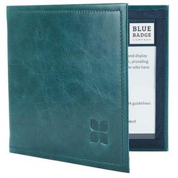 Secure Dark Green Badge Wallet with Free Clock