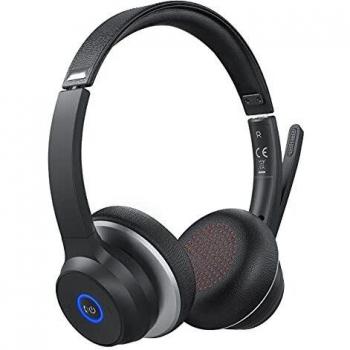 Kabelloses Headset mit 22 Stunden Spielzeit, kabellose V5.0-Kopfhörer, HiFi-Stereo-Sound, leichtes faltbares Headset mit Mikrofon für Online-Unterricht, Home Office, PC, Handys, TV