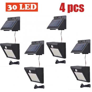 30 LED Solar Panel Motion Sensor Light with 3 Lighting Modes