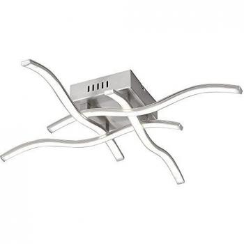 Spring Lighting Wave 4‑Unit 4.6W LED 3000K Semi‑Flush Steel Ceiling Lamp