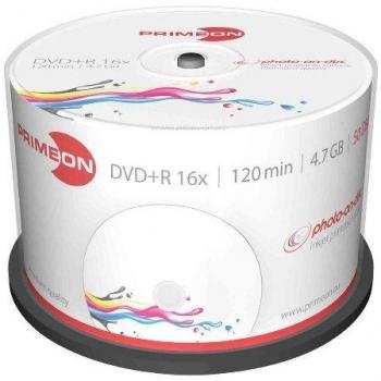 00 Primeon DVD+R photo on disc Bedruckbar Full Printable Spindel 4,7GB 16x