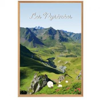 Art mural Pyrénées CEANOTHE 65x97 cm Vert