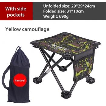 150kg Capacity Outdoor Folding Stool for Art and Camping