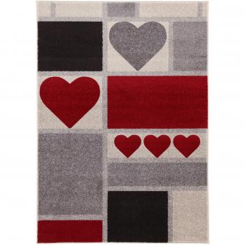 Viva Tappeto Home Rosso-Grigio 120x170