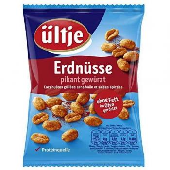 Ültje Erdnüsse, pikant gewürzt, ohne Fett, 200g