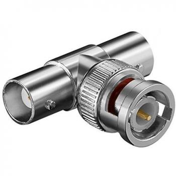 BNC-Stecker auf 2 x BNC-Kupplung T-Adapter mit Goldkontakten