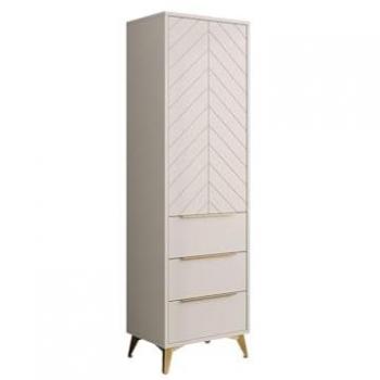 Boccioni Buffet haut – Beige 54x180 cm – Contemporain et fonctionnel (portes + tiroirs)