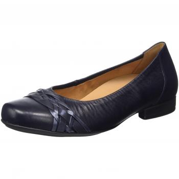 Gabor Shoes Damen Comfort Marineblaue Geschlossene Ballerinas, Größe 37 EU