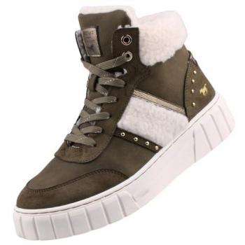 Mustang Sneaker Alta Tonalità Escru Cachi
