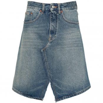 MM6 Maison Margiela, Denim Skirts, female, Blue, Size: 2XS Denim Skirt