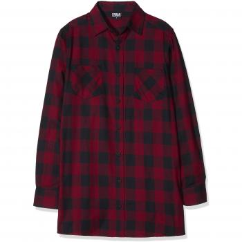 Urban Classics Men's Long Checked Flannel Shirt, Multicoloured