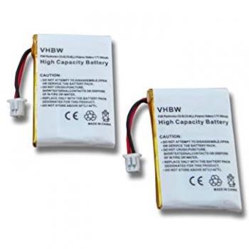 Batteries sans fil Vhbw 2x pour Plantronics CS50USB, CS50