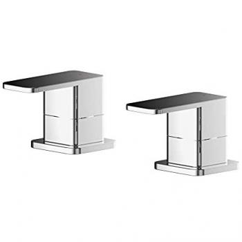 Balterley Square Chrome Deck-Mounted 3/4 Side Valves