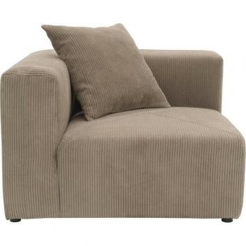 Sofa‑Eckelement „Gerrid“ – Braun (schlamm) – Cord‑Polsterung – 108 × 69 × 108 cm