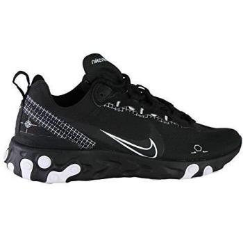Nike Männer React Element 55 Sportschuhe – Schwarz/Weiß – 43 EU