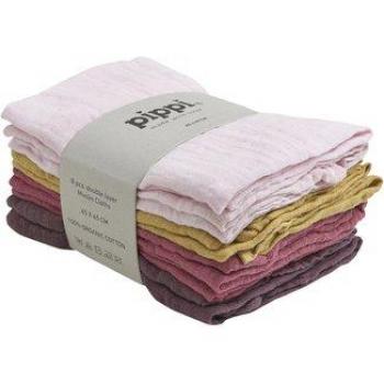 Pippi Muslinklutar 8-pack Chalk Pink