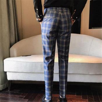 Men's Classic Plaid Suit Pants