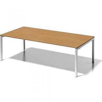 Bisley Cito Chefarbeitsplatz 2400 x 1200 mm, höhenfixes U, Metall, Buche
