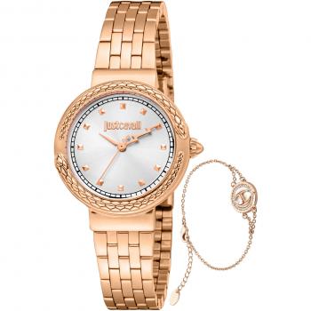 Reloj de Pulsera Just Cavalli Oro Rosa Dial Gris Plata