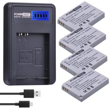 Batería NB-5L y Cargador USB LCD para Canon S110 y IXUS