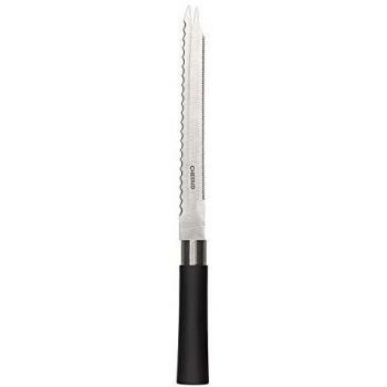 ChefAid Black SoftGrip Double‑Edge Serrated Carving Tool – 9″
