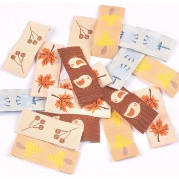 50Pcs Embroidered Clothing Tags