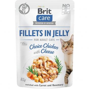 Brit Care Cat Fillets in Jelly Chicken & Cheese 6x85g