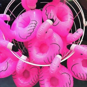 Inflatable Flamingo Drink Holders for Pool