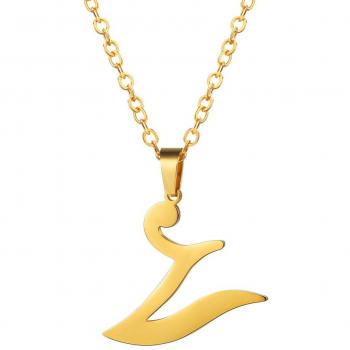 Bijoux Femme Collier Plaqué Or 18K Lettre V