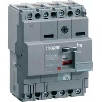 HAGER X160 Interr Autom 4P, 25kA, 100A, Sganc TM – HHA101H