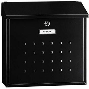 Maxi Black Steel Mailbox for Exterior Use