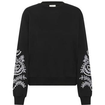 S Black Female Kaffe Kavivian Long‑Sleeve Hoodie