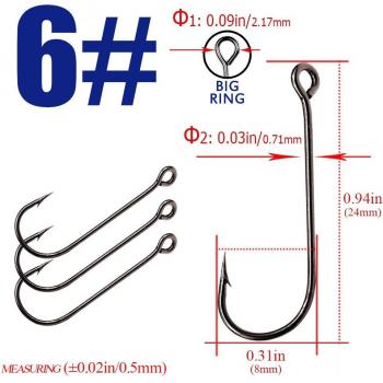 30Pcs LS-001BN Round Bent Joint Fishing Hooks
