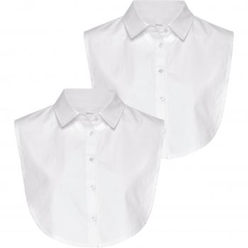 VIVANCE Damenblusenkragen‑Top – Weiß, 2 Stück – Gr. 1