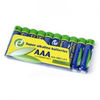 Gembird Batterie Super Alcaline AAA, 10 Pile