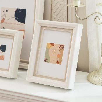 Elegant White Desktop Frame for Wedding and Birthday Photos (6-10 Inch)